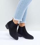 New Look Wide Fit Low Black Heel Chelsea Boot - Black