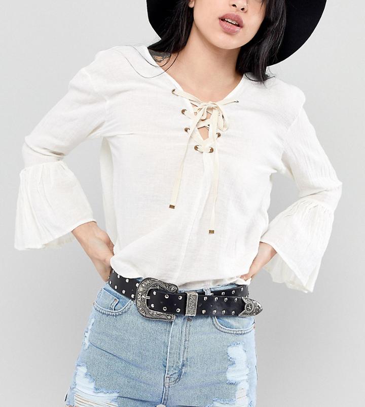 Sacred Hawk Oversized Western Belt - Black