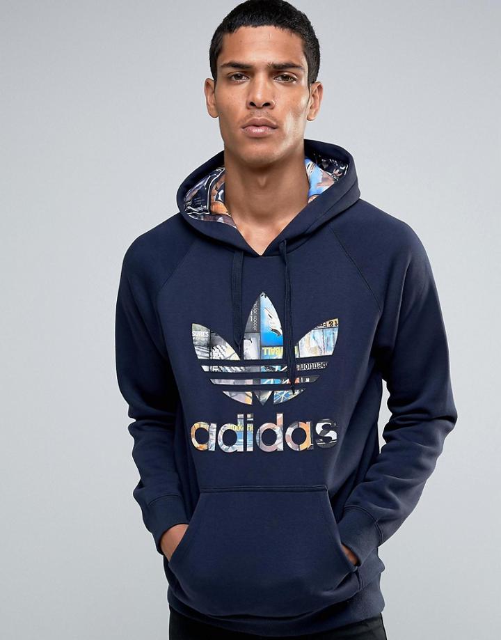 Adidas Originals Bts Hoodie Ay7795 - Blue