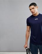 Ellesse Tennis T-shirt With Small Logo In Navy - Navy