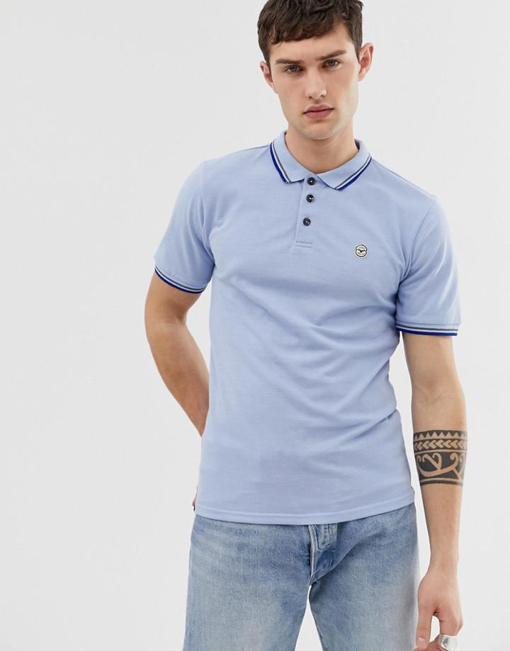 Le Breve Tipped Polo Shirt-blue