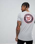 New Era Washington Nationals T-shirt With Back Print - Gray