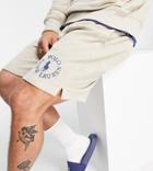 Polo Ralph Lauren X Asos Exclusive Collab Terrycloth Shorts In Stone With Small Circle Logo-white