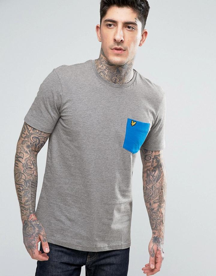 Lyle & Scott Contrast Pocket T-shirt - Gray