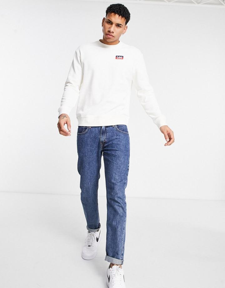 Lee Logo Crew Neck Sweat-white