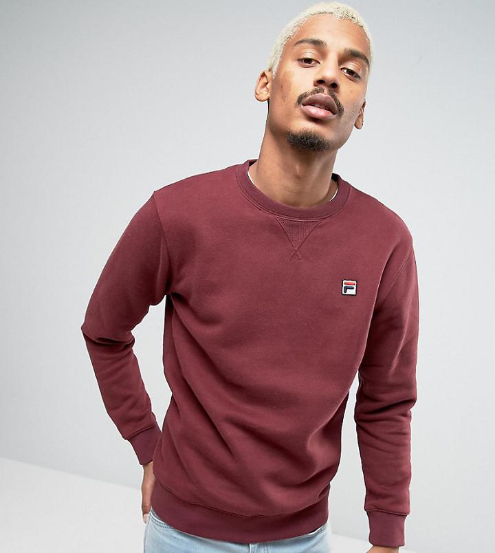 Fila Vintage Sweatshirt With Small Logo - Red