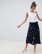 Only Polka Dot Culotte Pants - Navy