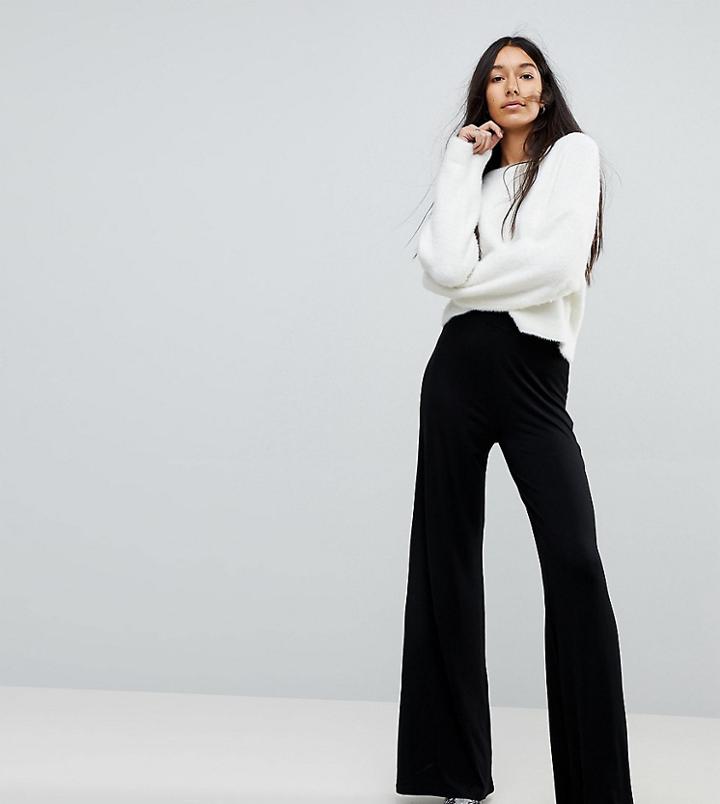 Asos Tall Basic Wide Leg Pants - Black