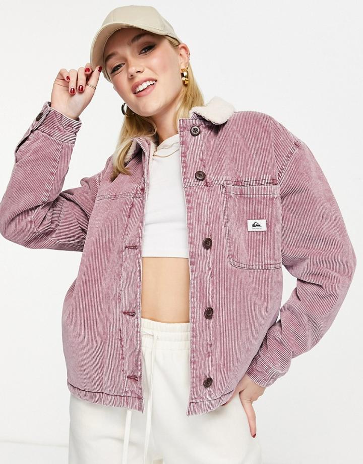 Quiksilver Timeless Classic Corduroy Jacket In Pink
