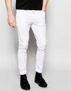 Dark Future Super Skinny Jeans In White - White