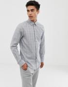 Selected Homme Slim Fit Check Shirt-gray