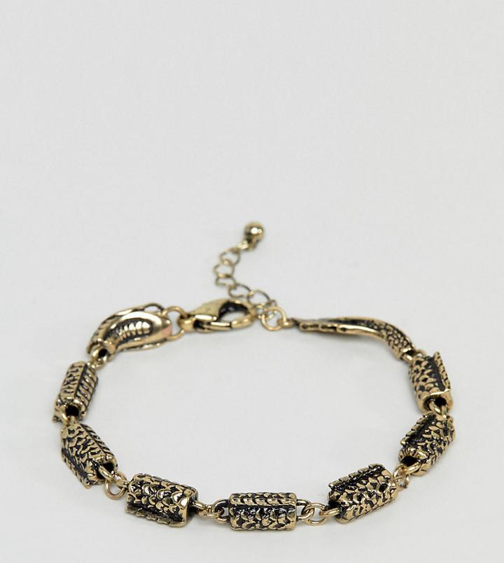 Reclaimed Vintage Inspired Dragon Bracelet Exclusive To Asos - Gold