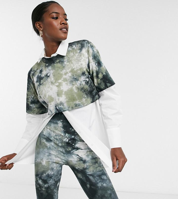 Collusion Tie Dye Crop T-shirt-multi