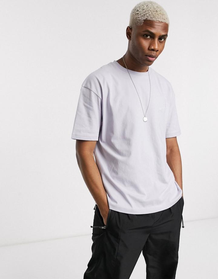 The Couture Club Oversized Essentials T-shirt In Lilac-purple