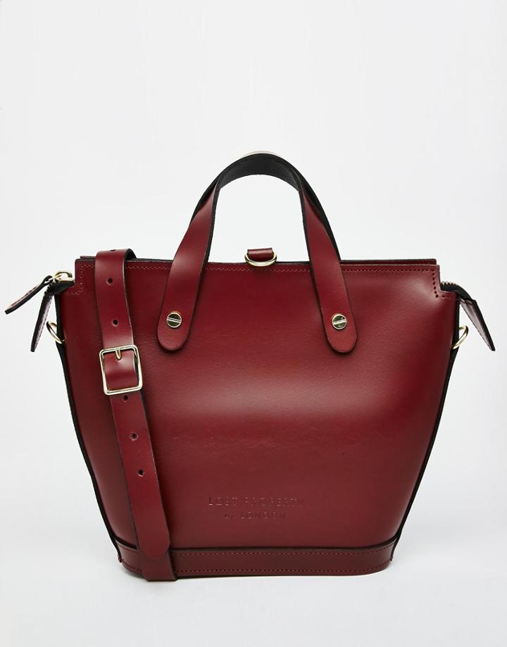 Lost Property Of London Mini Elwin Leather Backpack - Oxblood