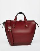 Lost Property Of London Mini Elwin Leather Backpack - Oxblood