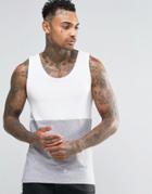 Asos Muscle Tank With Cut And Sew Panels