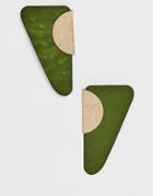 Asos Design Earrings In Resin With Folded Metal Detail In Gold - Gold