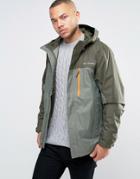 Columbia Pouring Adventure Hooded Jacket 2 Tone Waterproof In Green - Green
