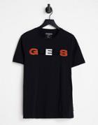 Guess T-shirt With Text Chest Logo In Black