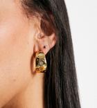 Asos Design 14k Gold Plated Hoop Earring In Celestial Bubble Design