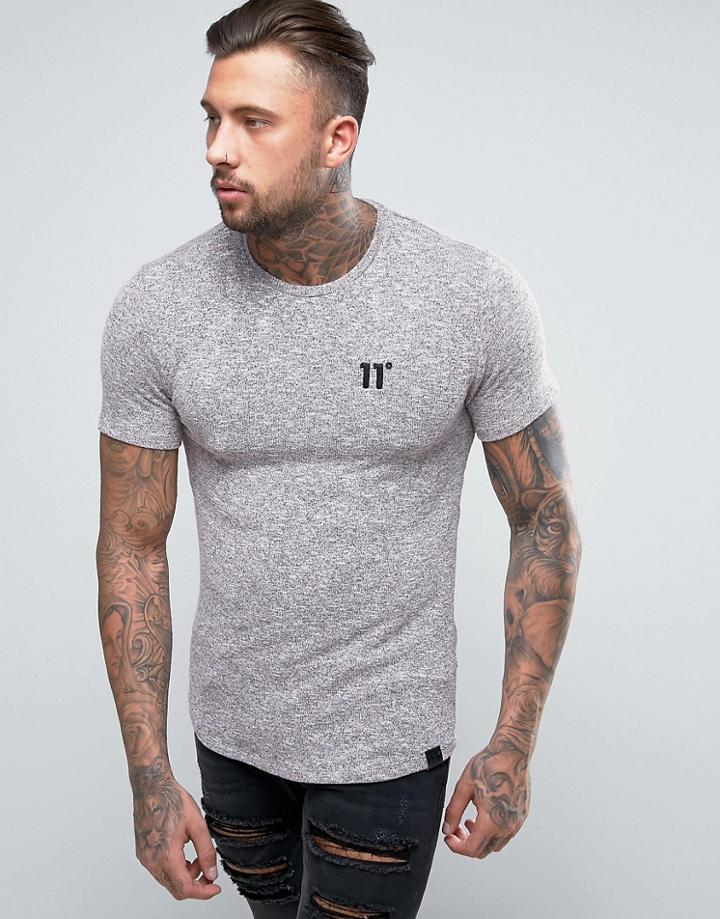11 Degrees T-shirt In Pink With Logo And Fleck - Pink