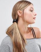 Kitsch Vegan Leather Bandable Ponytail Cuff - Black