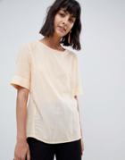 Selected Femme Textured Woven Top-pink