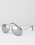 Aldo Aviator Sunglasses With Grey Lens - Gold