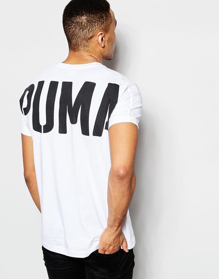 Puma Evolution T-shirt With Back Print - White