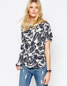 Eleven Paris Tropi Noline Printed Woven Tee - Gardenia