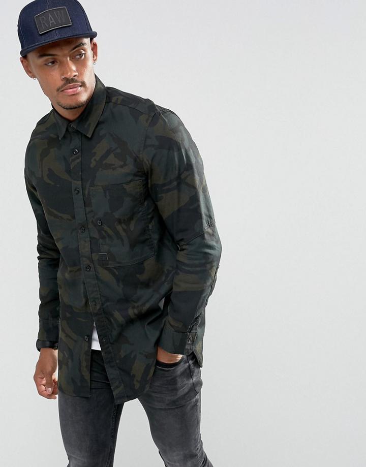 G-star Stalt Long Denim Shirt - Black
