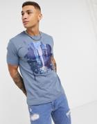 Boss Tomio 1 Large Print T-shirt In Dark Gray