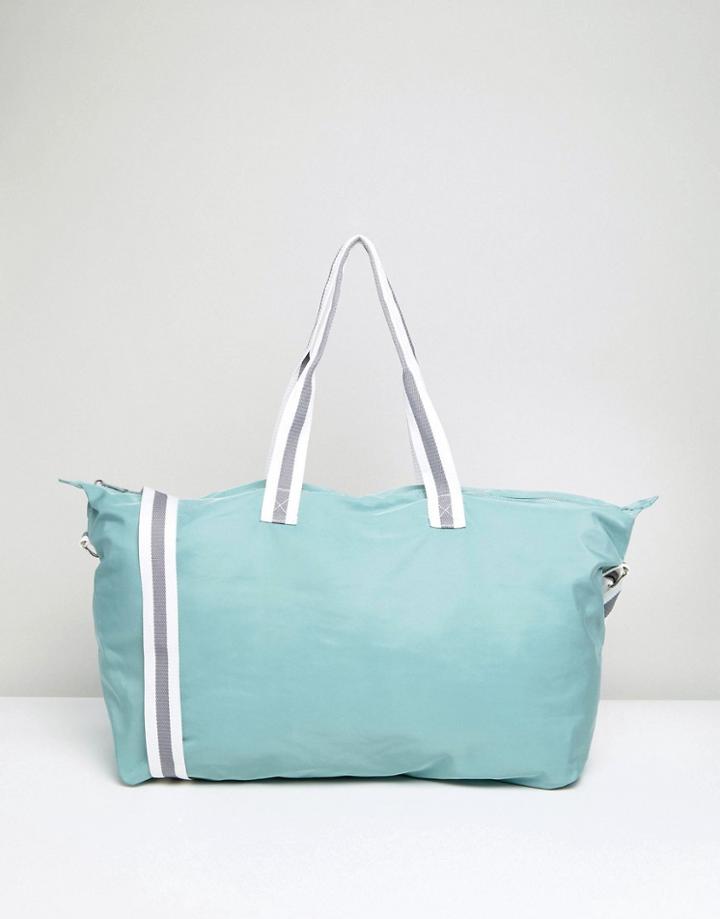 Asos Lifestyle Carryall With Stripe Webbing - Green