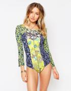 Maaji Long Sleeved Printed Swimsuit