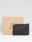 Quicksilver Zip Trip Wallet In Black Leather - Black
