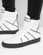 Religion Zipper Hi Top Sneakers - White
