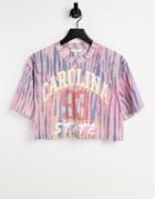 Topshop Caroline Crop T-shirt In Multi