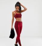 South Beach Seamless Red Leopard Leggings - Red