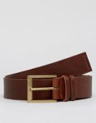 Systvm Leather Jean Belt With Double Prong - Brown