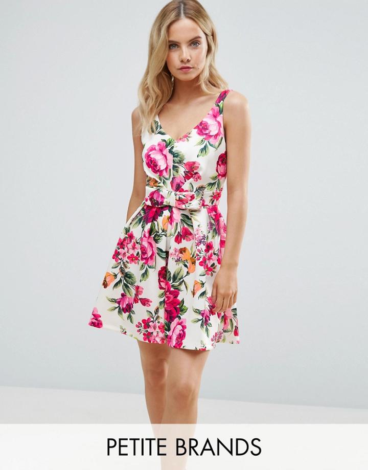 Miss Selfridge Petite Floral Prom Dress - Multi