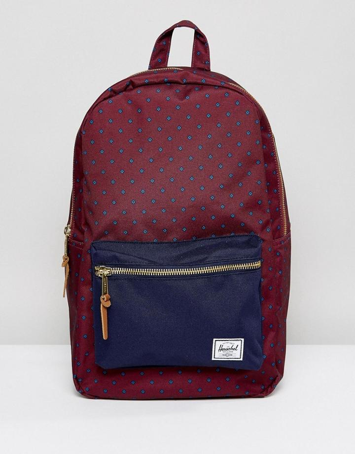 Herschel Supply Co Settlement Backpack In Windsor Wine - Red
