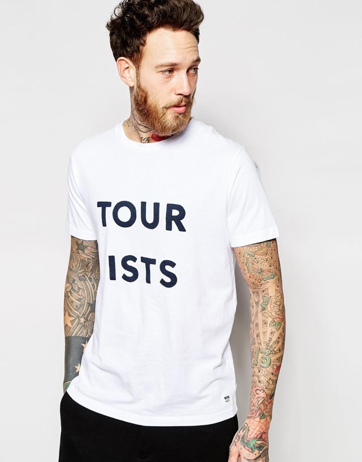 Wood Wood T-shirt With Tourists Print - Whit