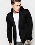 Diesel Blazer Jacket J-swesl Detatchable Sweat Hood In Black - Black