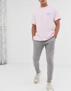 Asos Design Skinny Sweatpants In Light Gray