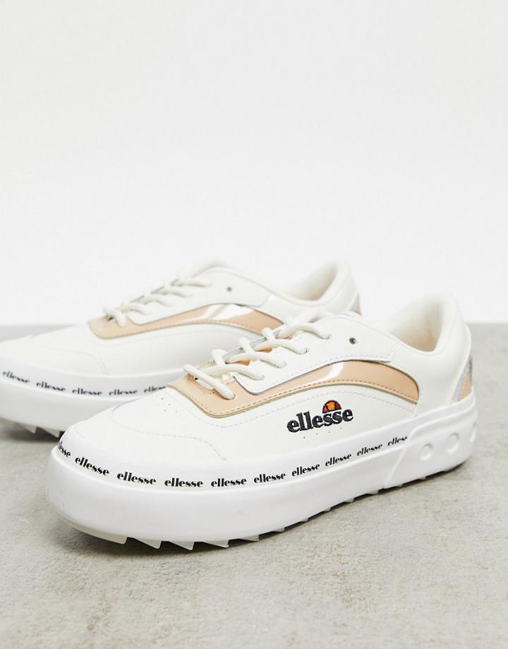 Ellesse Alzina Flatform Chunky Sneakers In Off-white