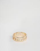Asos Cut Out Ring In Gold - Gold