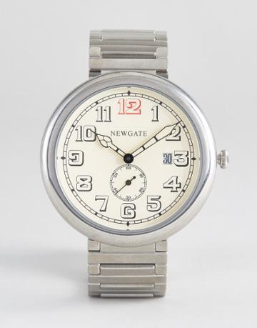 Newgate Liberty Grand Arabic Dial Watch - Silver