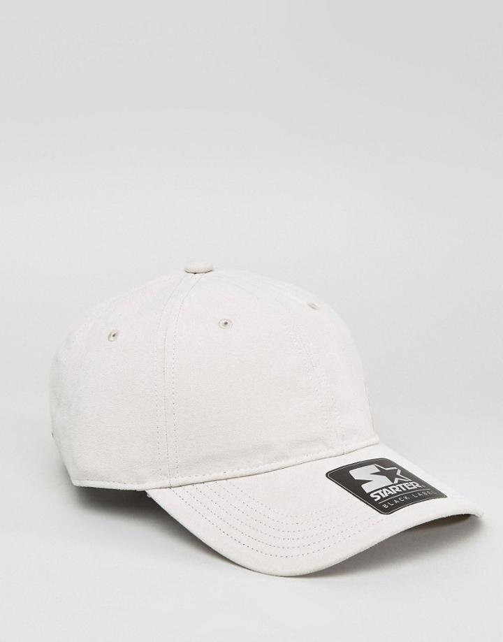 Starter Baseball Cap Pitcher Black Label In Suede - Cream