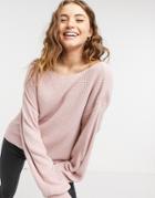 Style Cheat Waffle Knit Top Set In Pink